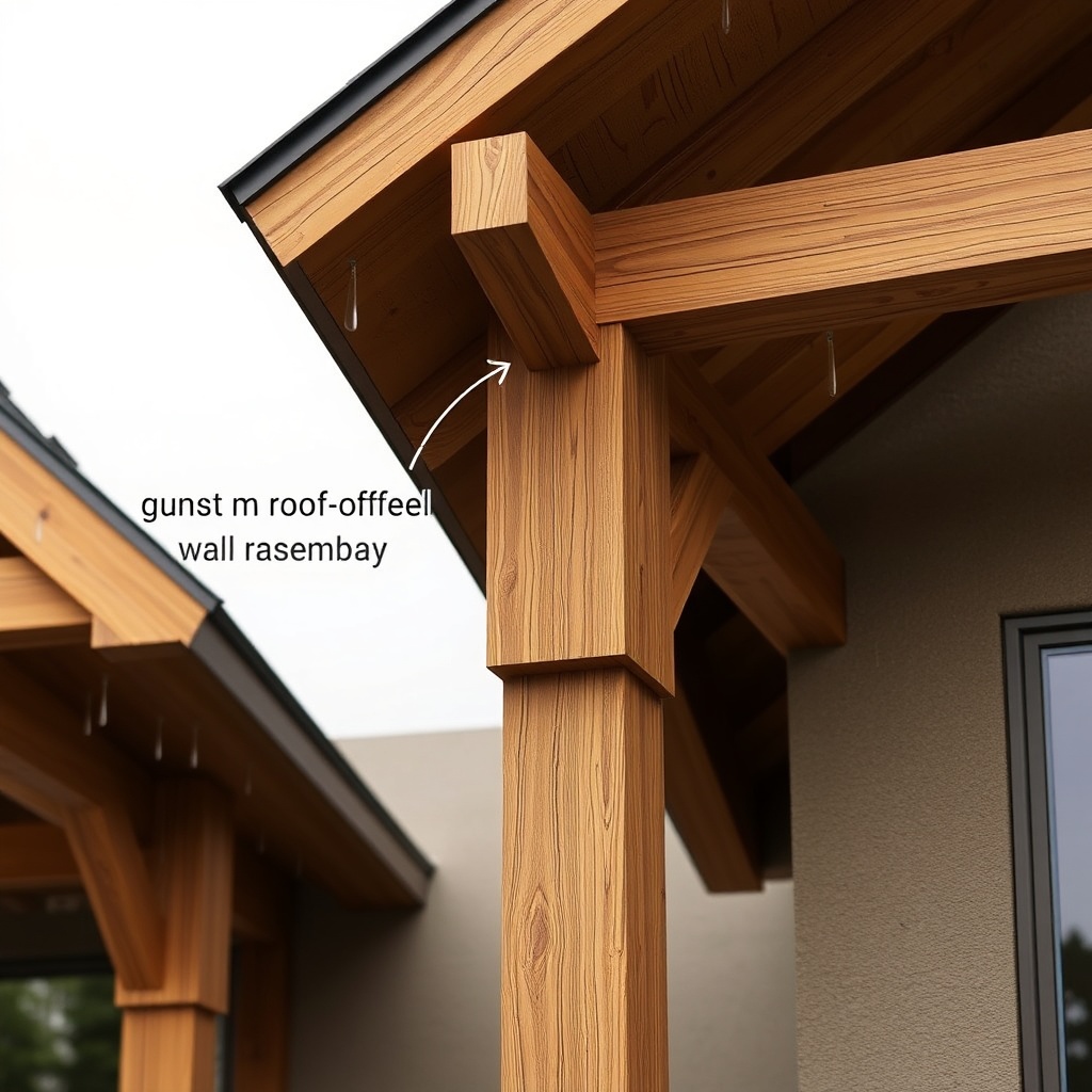 <clean photorealistic photo of a TimberHomes Post & Beam structure with a generous 36-inch