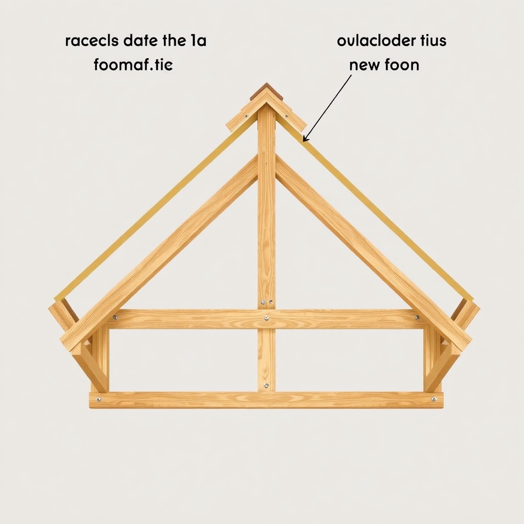 <photorealistic illustration of a Yankee Barn Homes Lincoln roof cross-section showing raf